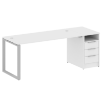 Стол-станция METALL SYSTEM на О-образном м/к с опорной тумбой БО.РС-СТП -1.4 2012*720*750